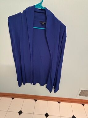 Blue Open-Front Women’s Cardigan